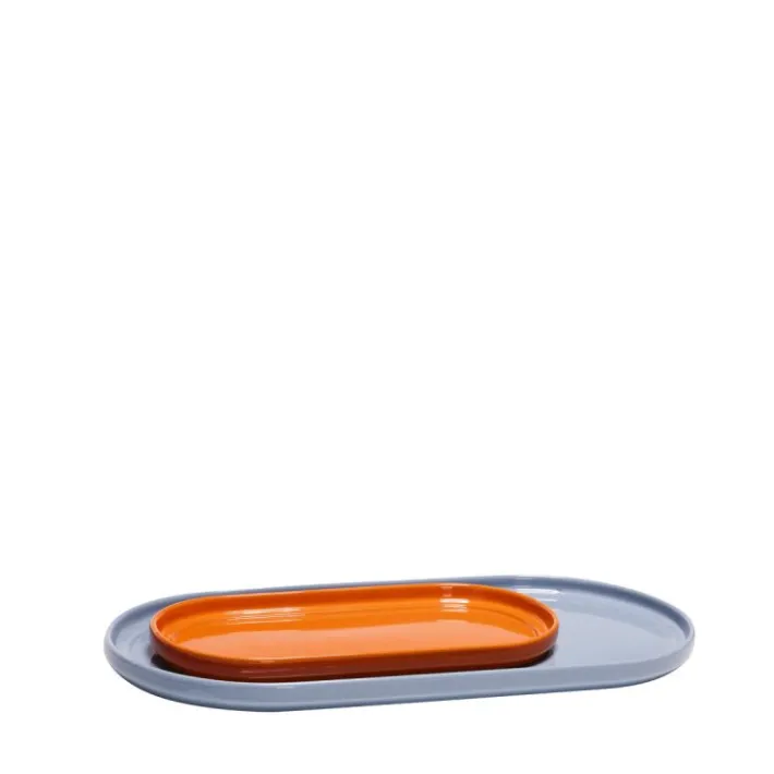 Amare Serving Trays Light blue/Orange (set of 2)^Hübsch Sale