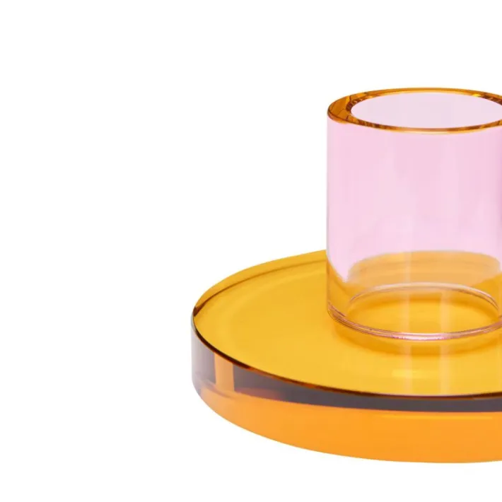 Astra Candleholder Small Pink/Orange^Hübsch Sale