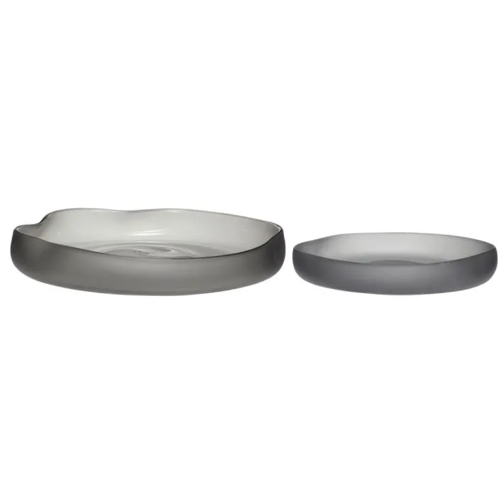 Bow Bowls Grey (set of 2)^Hübsch Outlet