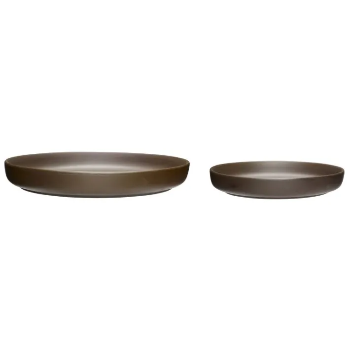 Clay Plates Brown (set of 2)^Hübsch New