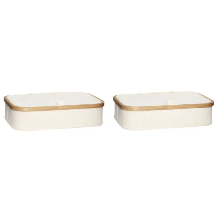 Ecru Storage Boxes Beige (set of 2)^Hübsch Sale