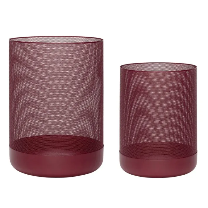 Edge Baskets Burgundy (set of 2)^Hübsch Outlet