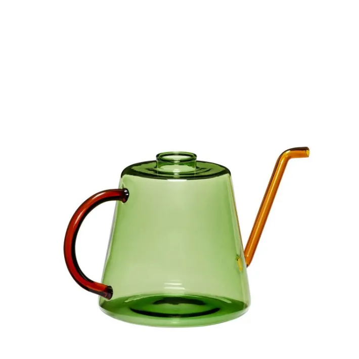 Flora Watering Can Green/Amber^Hübsch Clearance