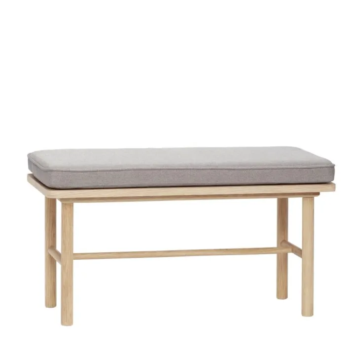 Folk Bench Grey/Natural^Hübsch Discount