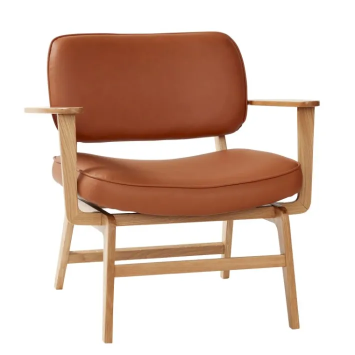 Haze Lounge Chair Brown/Natural^Hübsch Cheap