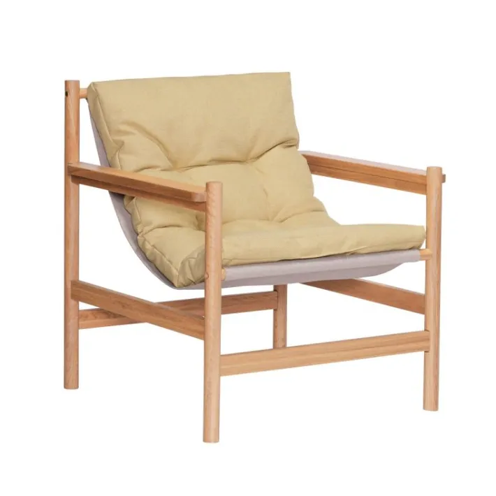 Heritage  Armchair/Footstool Natural/Yellow^Hübsch Clearance