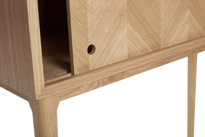 Herringbone Console Table Sliding Doors^Hübsch Shop