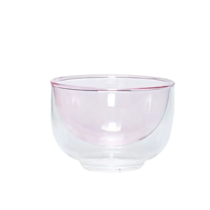 Kiosk Glass Bowl Pink^Hübsch Hot