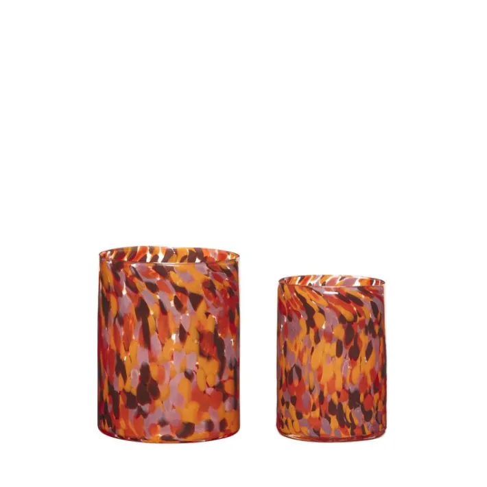 Luce Candleholders Orange (set of 2)^Hübsch New