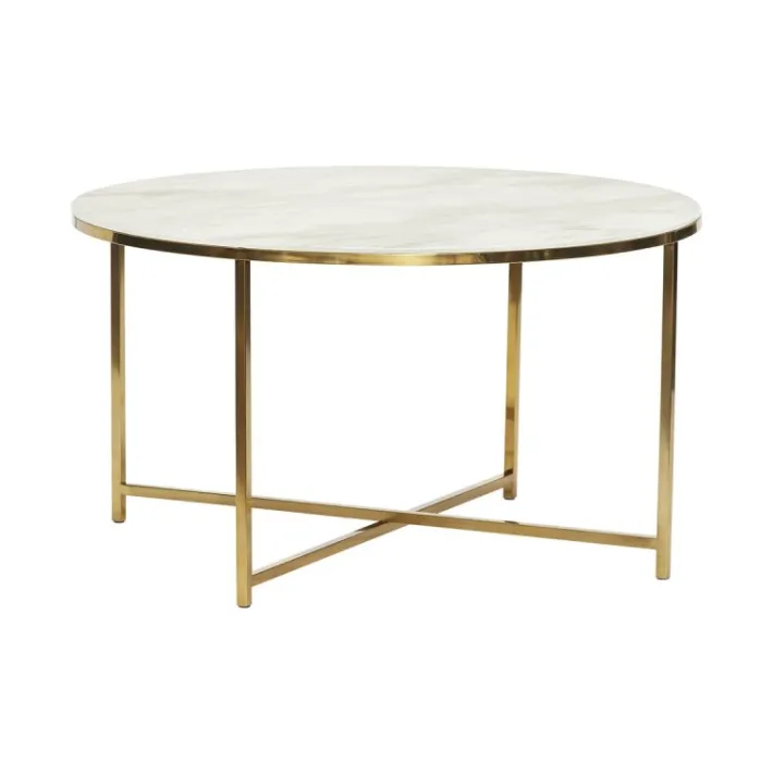 Pond Table White/Brass^Hübsch New