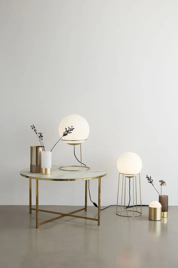 Pond Table White/Brass^Hübsch New