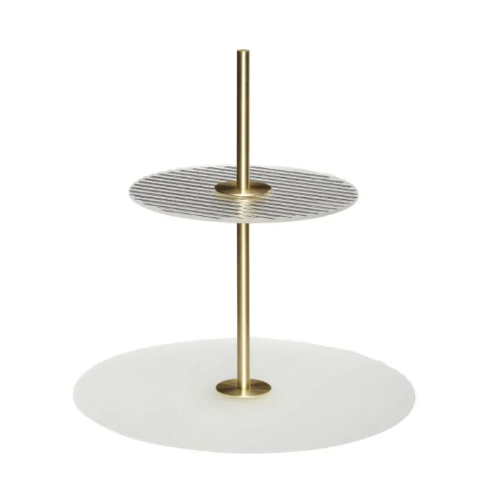 Ripple Etagere Frosted/Brass^Hübsch Discount