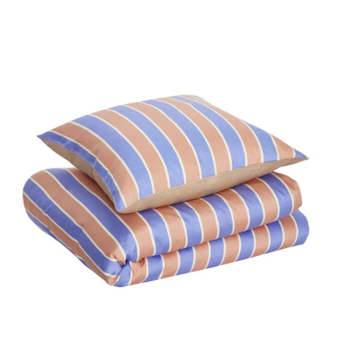 Solace Bed Linen 60X63 140X200 Blue/Orange^Hübsch Discount