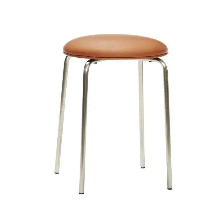 Stack Stool Brown/Nickel^Hübsch Hot