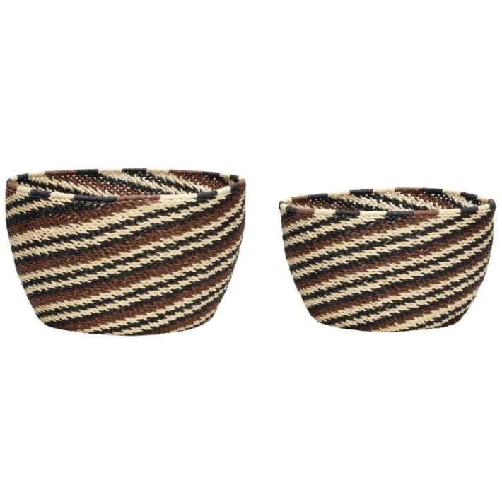 Stream Baskets Multicolour (set of 2)^Hübsch Clearance