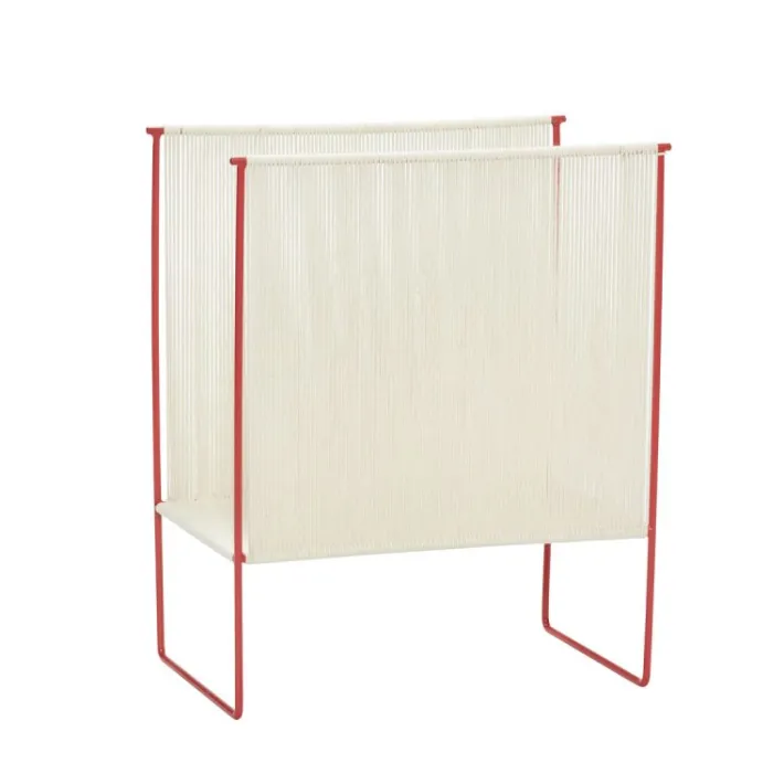 String Magazine Holder Red/White^Hübsch Sale