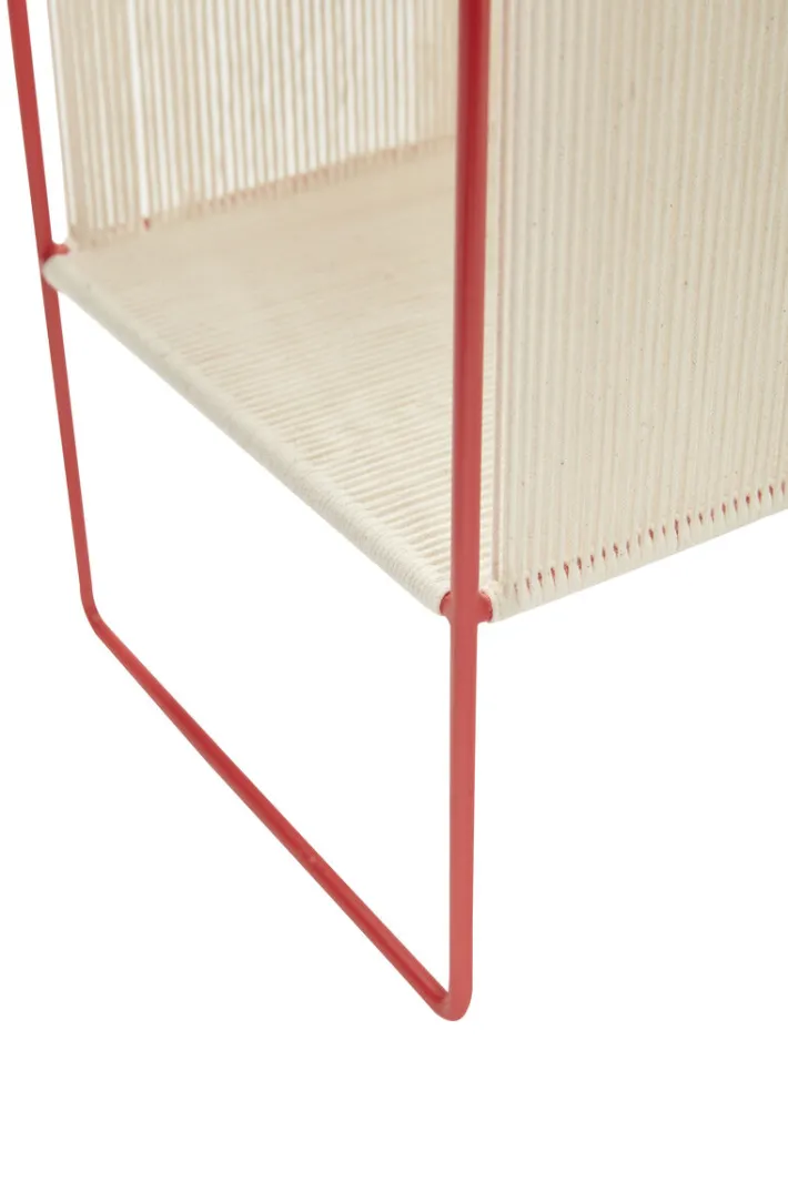 String Magazine Holder Red/White^Hübsch Sale