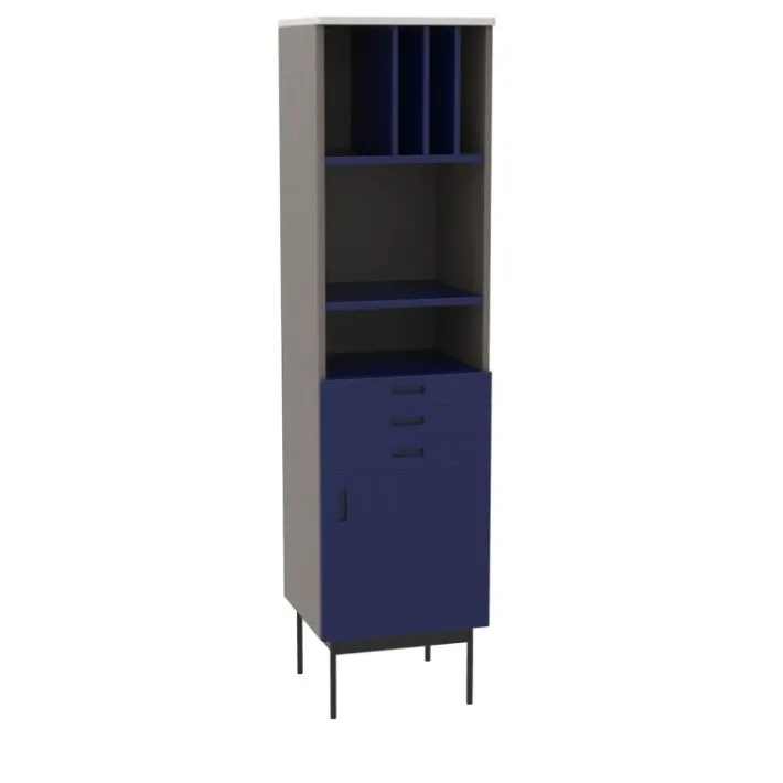 Study Shelf Unit Dark blue/Grey^Hübsch Best