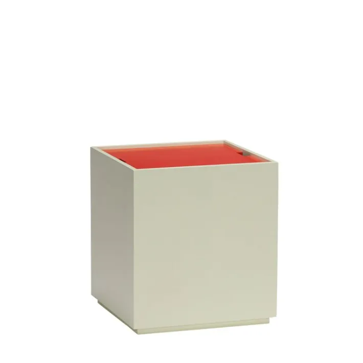 Vault Side Table/Storage Box Light green/Red^Hübsch Hot